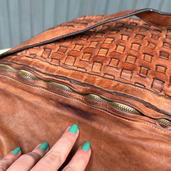 Brown Woven Leather Bag - Picture 12 of 16